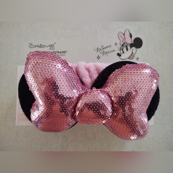 NWt Pink 🩷 Sequin Minnie Mouse Spa Headband~ - Picture 5 of 5